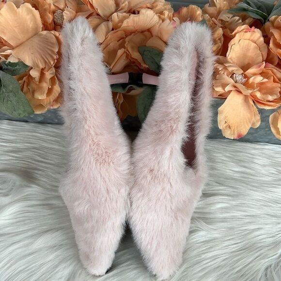 Jeffrey Campbell Faux Fur Mule In Pink Size 8.5 - Picture 3 of 9